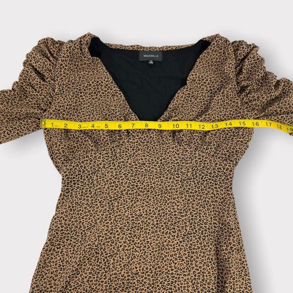 Majorelle Tamra Leopard Print Short Sleeve Midi Dress XXS - Picture 4 of 7